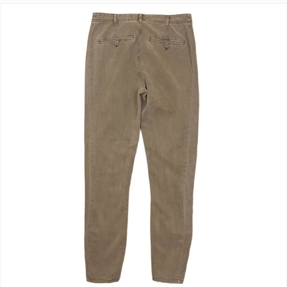 Anthropologie Khaki Tan Button Ankle Utility Pants Size 29T - Picture 4 of 9